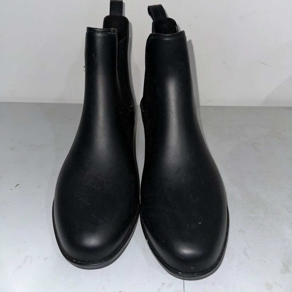 Target Boots Womens Size 7 Black Chelsea Ankle Bootie Slip On Elastic Gore Matte